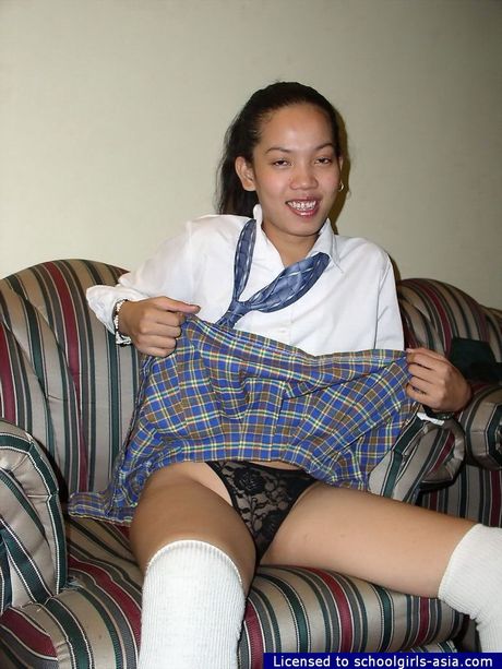 Gorgeous student stripping naked and spreading wide to show her love hole